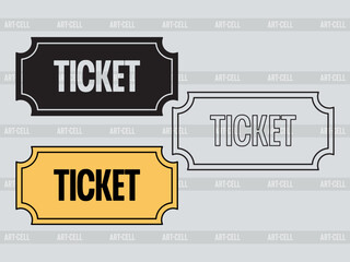 Ticket SVG, Ticket Clipart, Ticket Silhouette, Train Ticket SVG, cut file for Clipart & silhouette, Movie Ticket SVG
