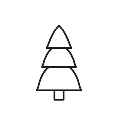 Fototapeta premium Tree vector line icon. Tree flat sign design. Tree symbol isolated pictogram. UX UI linear icon outline sign