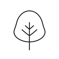 Tree vector line icon. Tree flat sign design. Tree symbol isolated pictogram. UX UI linear icon outline sign