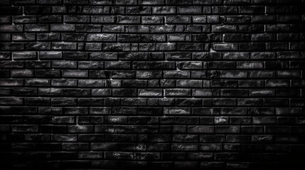 Fototapeta na wymiar Black brick wall dark background for design. Al generated