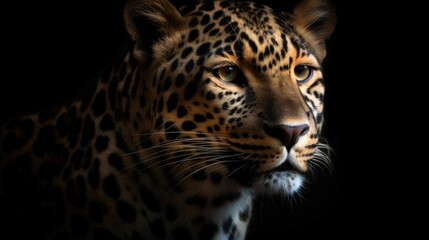 Naklejka na ściany i meble Majestic Leopard - Wildlife Art - Digital Art for Posters and Wallpapers - Generative AI