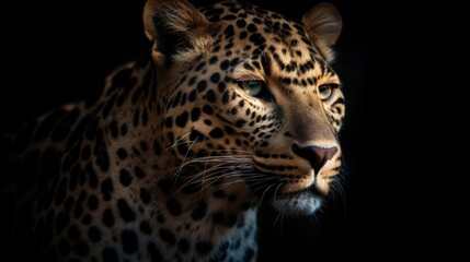 Fototapeta na wymiar Majestic Leopard - Wildlife Art - Digital Art for Posters and Wallpapers - Generative AI