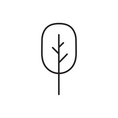 Tree vector line icon. Tree flat sign design. Tree symbol isolated pictogram. UX UI linear icon outline sign