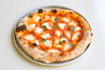 Delicious mixed pizza with rich content. Menu concept of choice and diversity. Karisik pizza