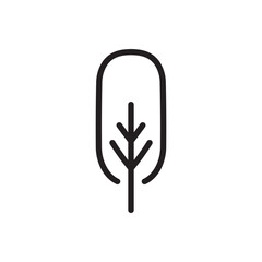 Tree vector line icon. Tree flat sign design. Tree symbol isolated pictogram. UX UI linear icon outline sign