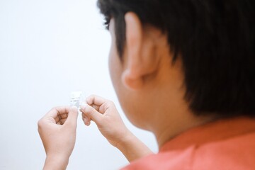 People reading medicine rules, white background