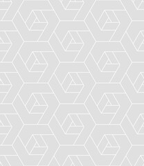 Abstract geometric  hexagonal  graphic design print 3d cubes pattern. Vector seamless  geometric cubes pattern.