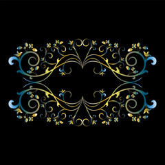 Decorative frames, Retro ornamental frame, Vintage rectangle ornaments and ornate border