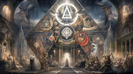 Obraz premium イルミナティ・シンボル 008