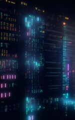 graphic binary language neon