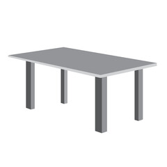 3d gray table isolated on white