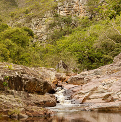 waterfall in the mountains