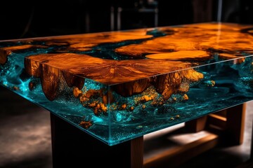 Resin Table Art Generative AI