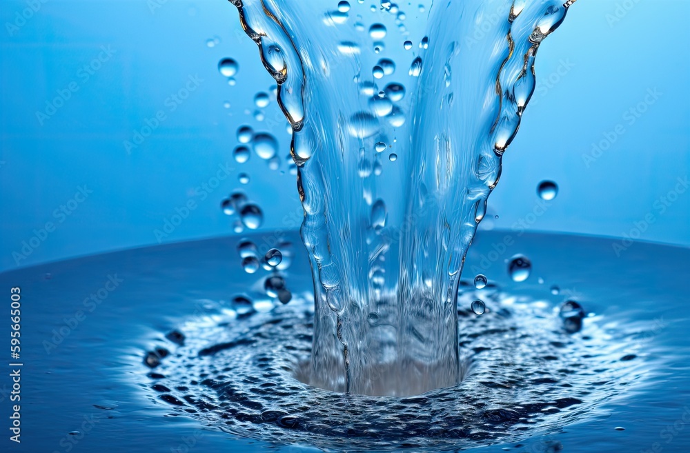 Aufkleber closeup of fresh and clear splash of water isolated on white background created with generative ai t