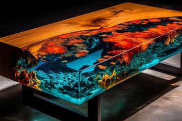 Resin Table Art Generative AI
