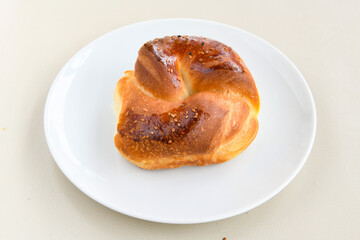 Turkish pastry product , tasty pogaca. Turkish Pastries; pogaca, borek, acma, ay coregi at patisserie showcase.