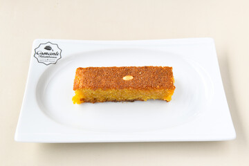 Turkish Dessert Sobiyet  Baklava, kadayif,  mussels baklava and classic baklava with Pistachio . Cevizli, Fistikli Baklava, top view.