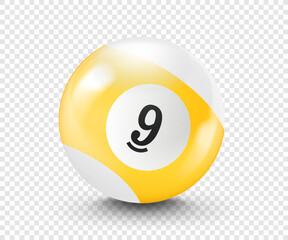 Obraz premium Blue billiard ball with number 10. 3d vector isolated on transparent background