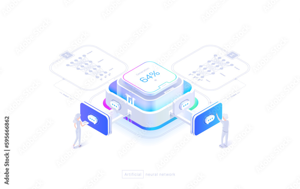 Poster technologies of neural networks a person uses a neural network. chat with artificial intelligence, i