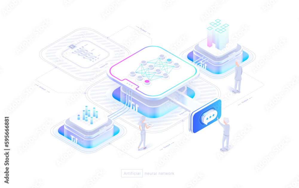 Poster technologies of neural networks a person uses a neural network. chat with artificial intelligence, i
