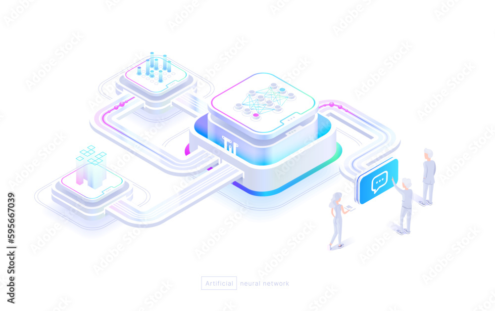 Poster technologies of neural networks a person uses a neural network. chat with artificial intelligence, i
