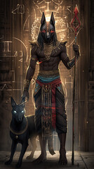 Anubis, the Egyptian protector god, guardian and guide of the dead