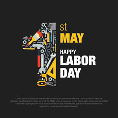 Fototapeta na wymiar May 1st International Labor Day Creative