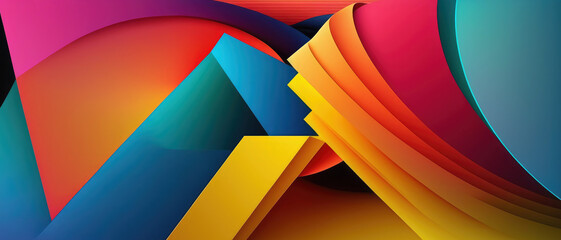 Abstract colorful shapes background for design or presentation. Generative AI