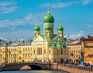 Fototapeta na wymiar St Isidore's church in St. Petersburg, Russia