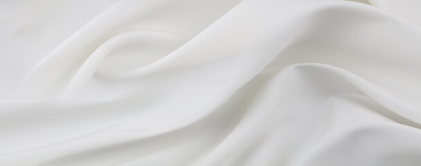 White silk fabric