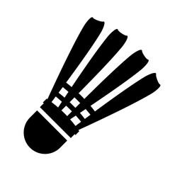 badminton shuttlecock - vector icon