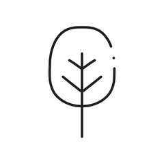 Tree vector line icon. Tree flat sign design. Tree symbol isolated pictogram. UX UI linear icon outline sign