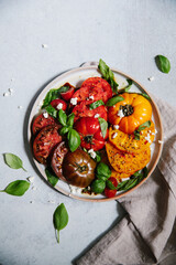 Plate of Fresh Sliced Tomatoes