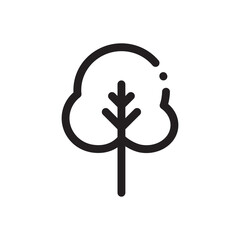 Tree vector line icon. Tree flat sign design. Tree symbol isolated pictogram. UX UI linear icon outline sign