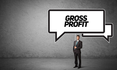 Obraz premium business person in casual holding road sign