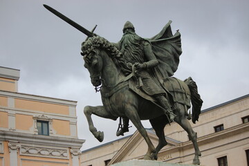 Naklejka premium Estatua del Cid 