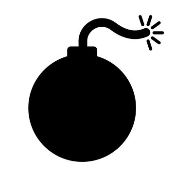 Black bob explosive icon.