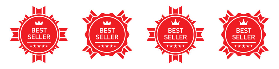 Best seller label icon, vector illustration