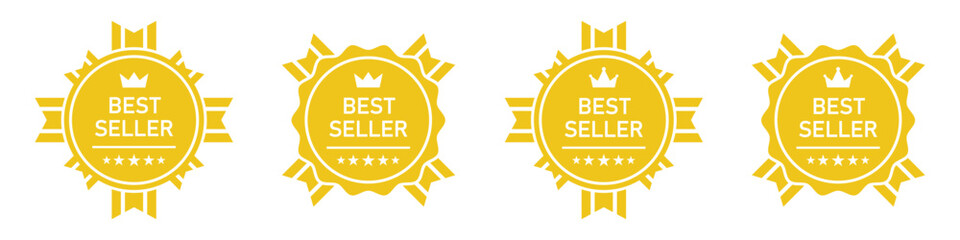 Best seller label icon, vector illustration