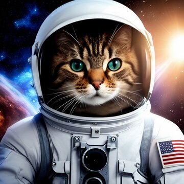 Space Cat - AI Generated