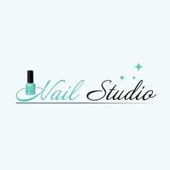 Vector nail logo design concept for nail beauty woman
