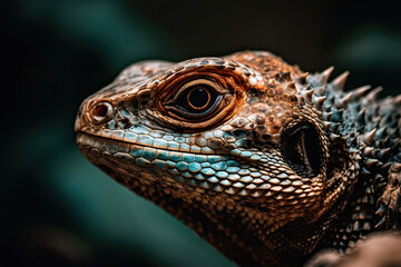 Fototapeta premium Lizard, closeup animal created with Generative AI