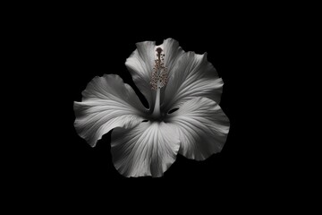 monochrome flower photograph. Generative AI