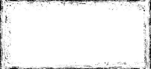 Monochrome texture composed of irregular graphic elements. Distressed uneven grunge background. Abstract vector illustration. Overlay for interesting effect and depth. Isolated on white background.