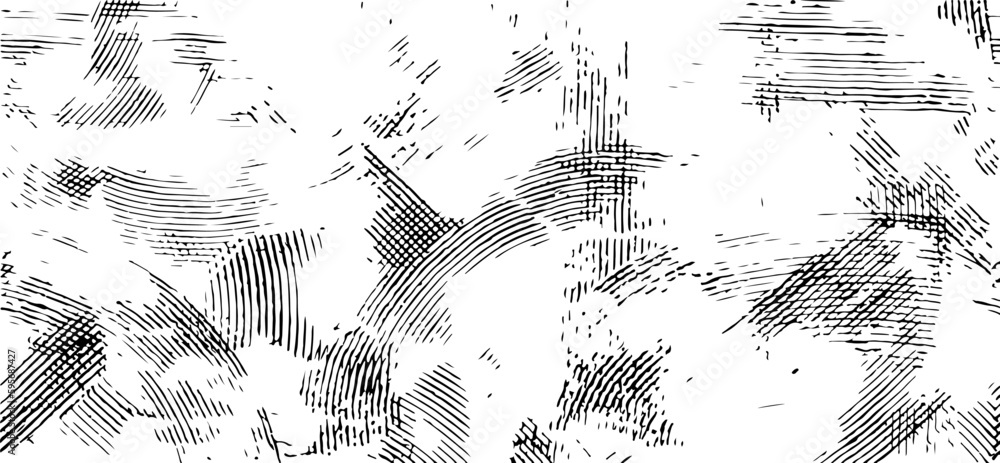 Poster monochrome texture composed of irregular graphic elements. distressed uneven grunge background. abst