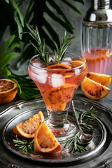 Fresh  citrus cocktail (Margarita or Daiquiri)  in glass, summer cold drink