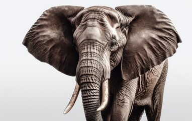 Naklejka na ściany i meble An elephant in a background safari animals elephant wallpaper Generative AI