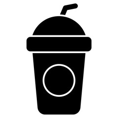 An editable design icon of takeaway drink 