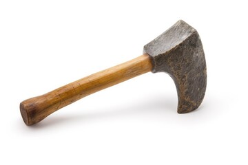 wooden-handled hammer on a white background. Generative AI