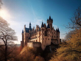 Obraz premium A Romantic German Castle - generative ai